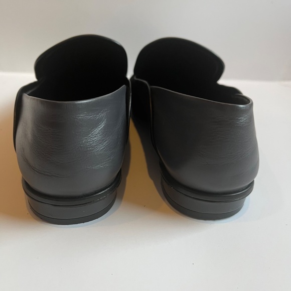 SALVATORE FERRAGAMO Lana Gancini Square Toe Block heel Loafers Black Gray Shoes - Picture 14 of 15